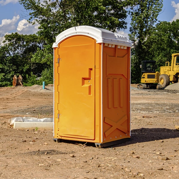 how often are the portable restrooms cleaned and serviced during a rental period in Goldvein VA